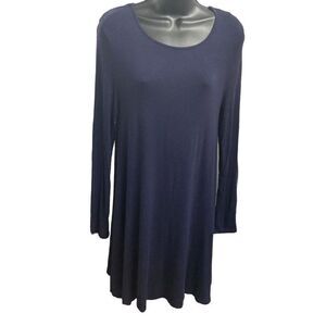 ZENANA OUTFITTERS Women’s Blue Dress Stretch Long Sleeves Size Small Length 32”
